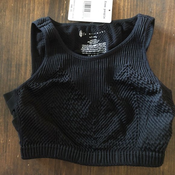 Free People The Edge Crop Top Black M/L (10-12) - Picture 8 of 9